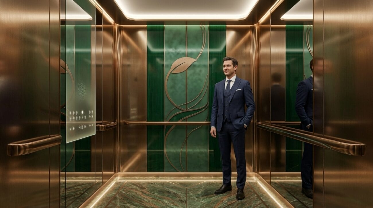 Modern glass building with FUJILIFT elevator Bangladesh showcasing advanced lift technology in urban Dhaka