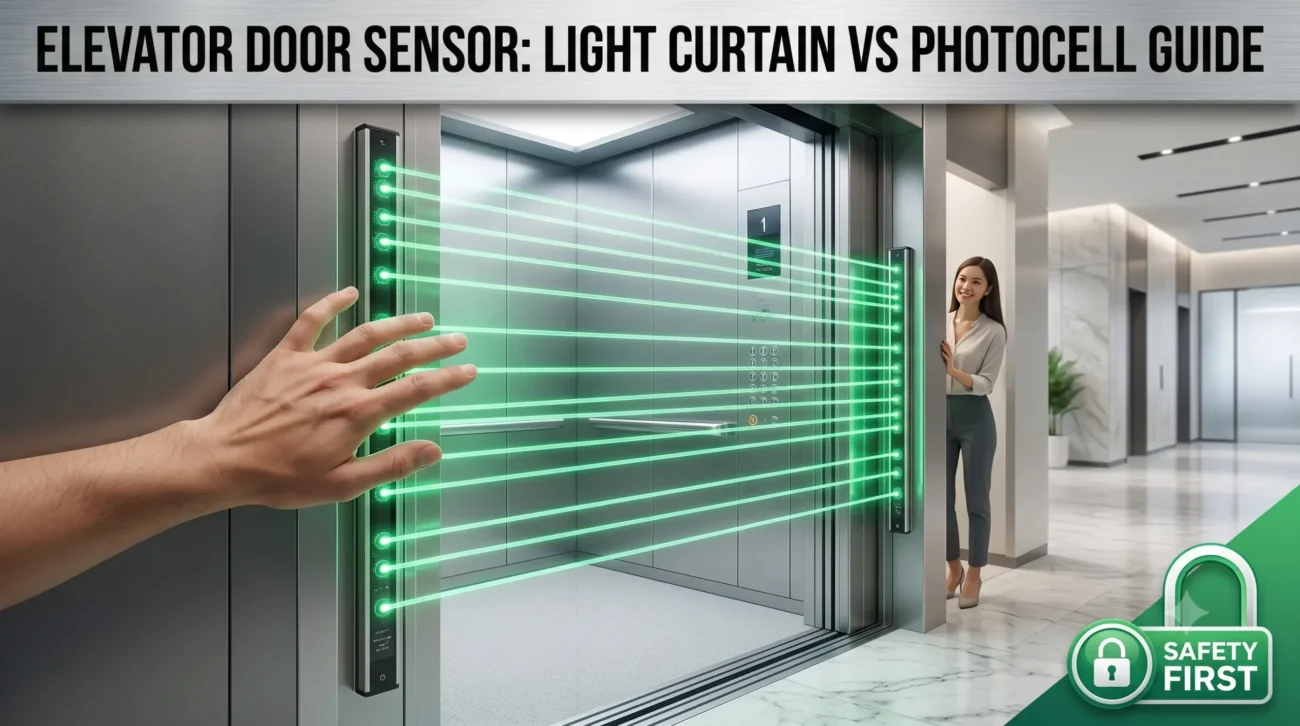 Elevator Door Sensor Detecting Passenger Movement For Safe Automatic Elevator Door Operation.
