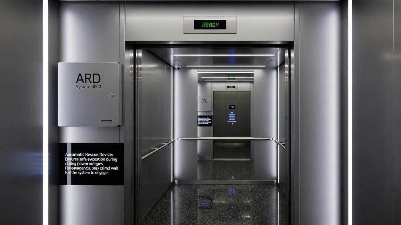 What Is Ard In Elevator Diagram Showing Automatic Rescue Device Function In Modern Lift Safety System During Power Failure